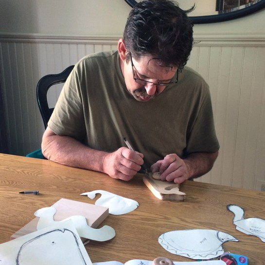 wooden whale by laura weatherston