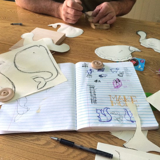 wooden whale by laura weatherston