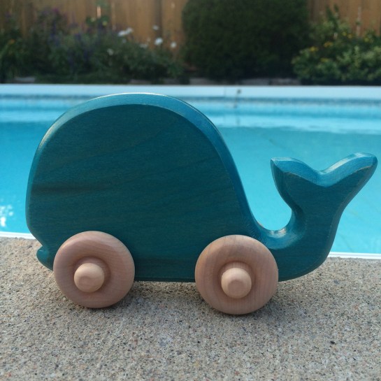 wooden whale by laura weatherston